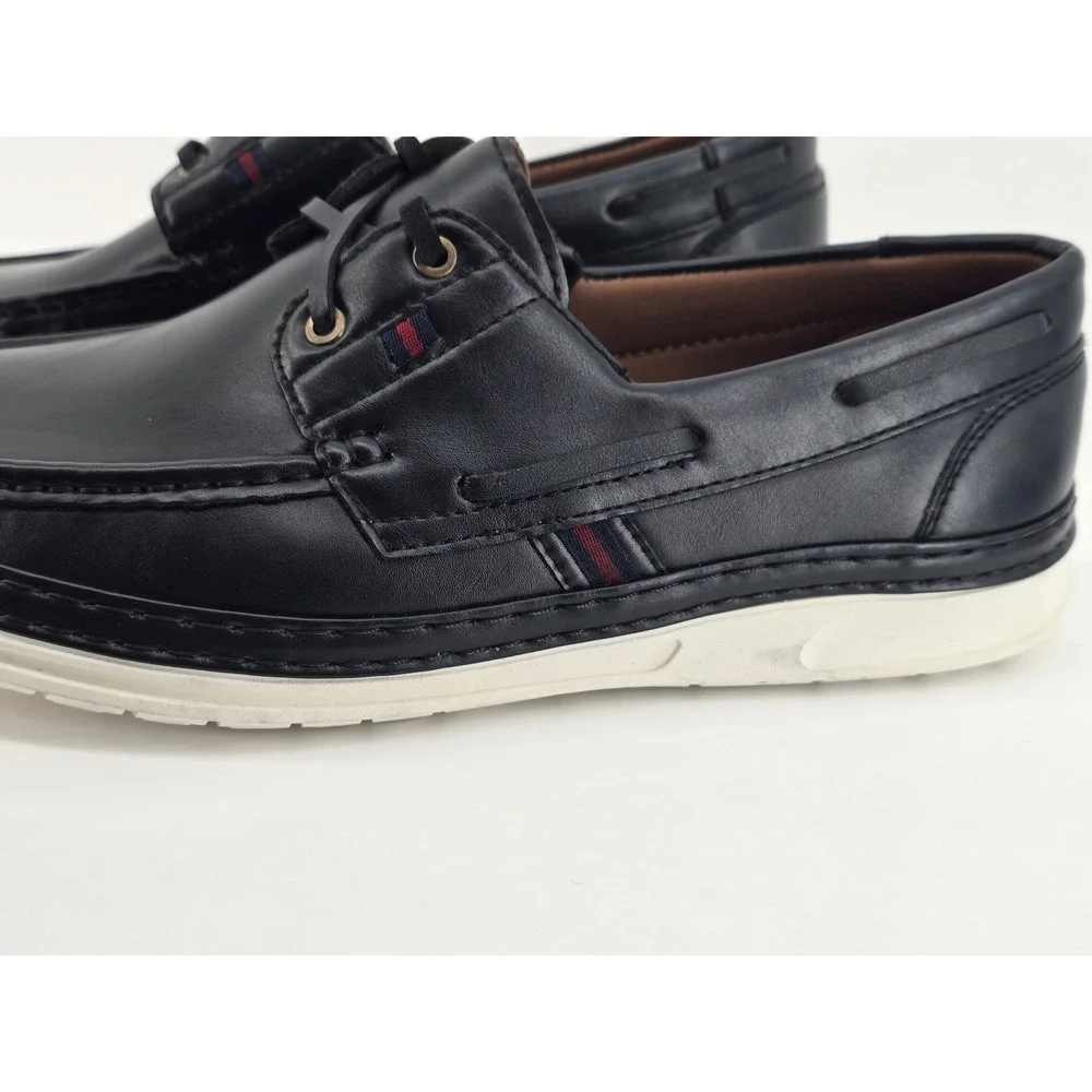 XRAY Ultimate Comfort Mens Black Boat Shoes Moc Toe Loafers XRW1765 Size 11